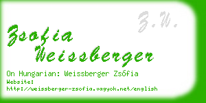 zsofia weissberger business card